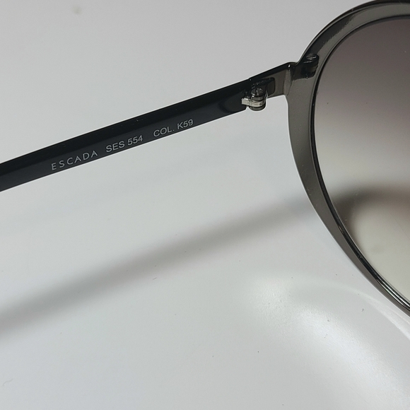 Vintage Escada Black Gradient Round Sunglasses - Picture 8 of 9